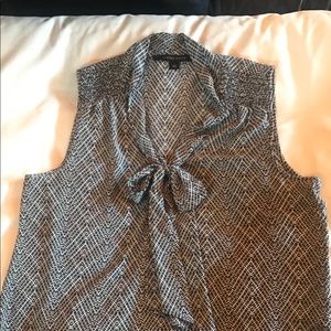 Black and white dressy tank